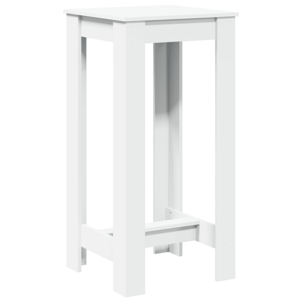 barbord 51x50x103,5 cm konstrueret træ hvid