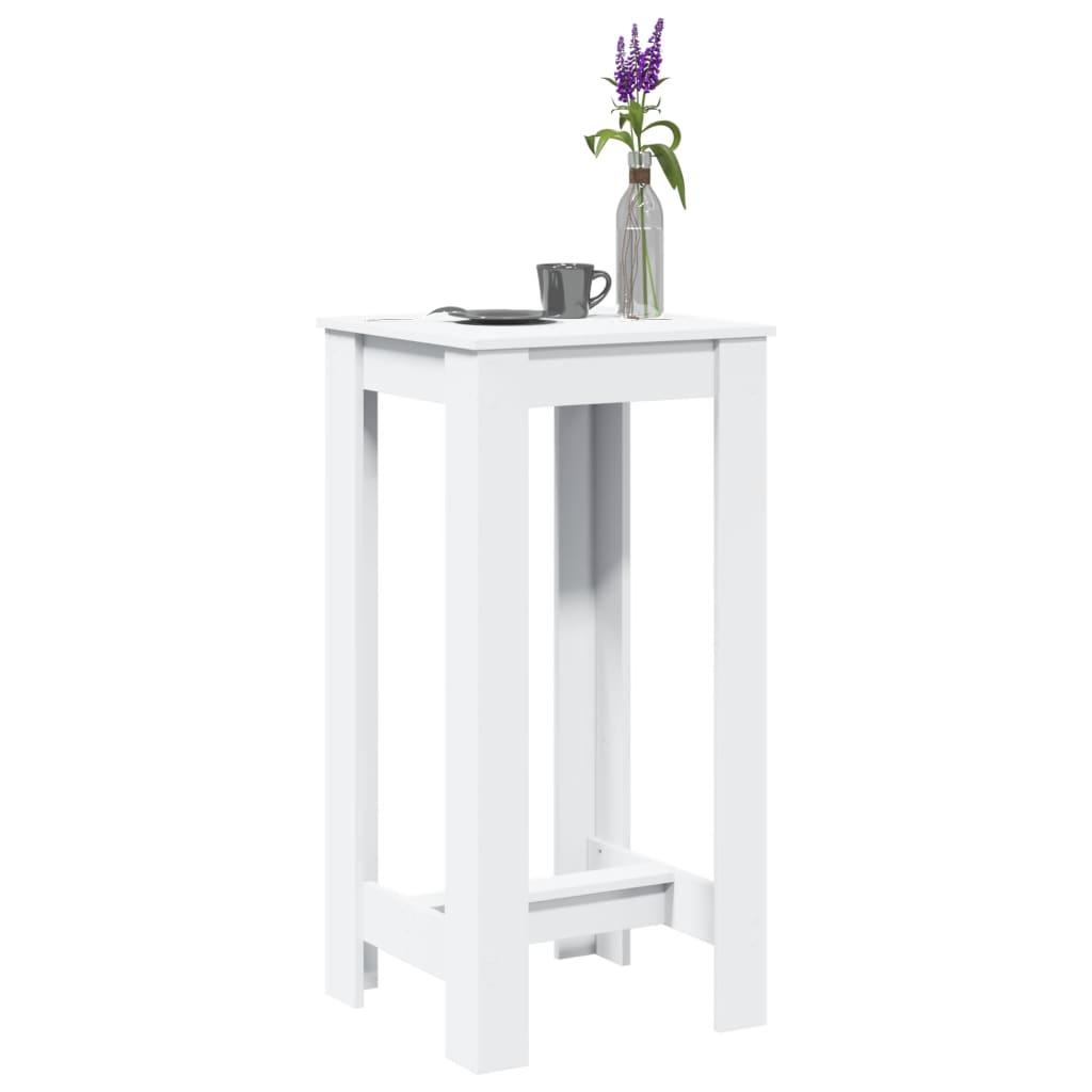 barbord 51x50x103,5 cm konstrueret træ hvid