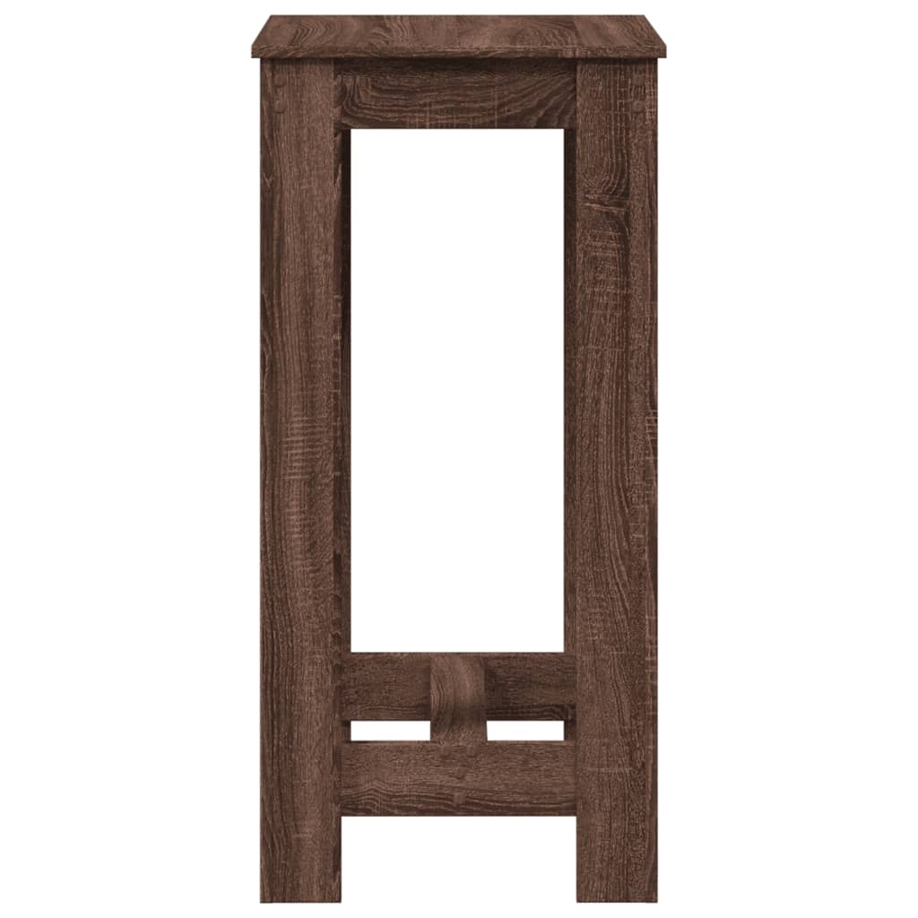 barbord 51x50x103,5 cm konstrueret træ brun egetræsfarve