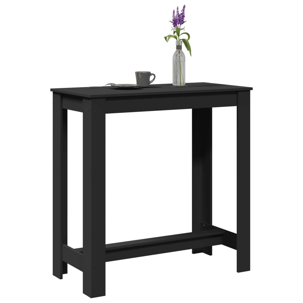 barbord 102x50x103,5 cm konstrueret træ sort