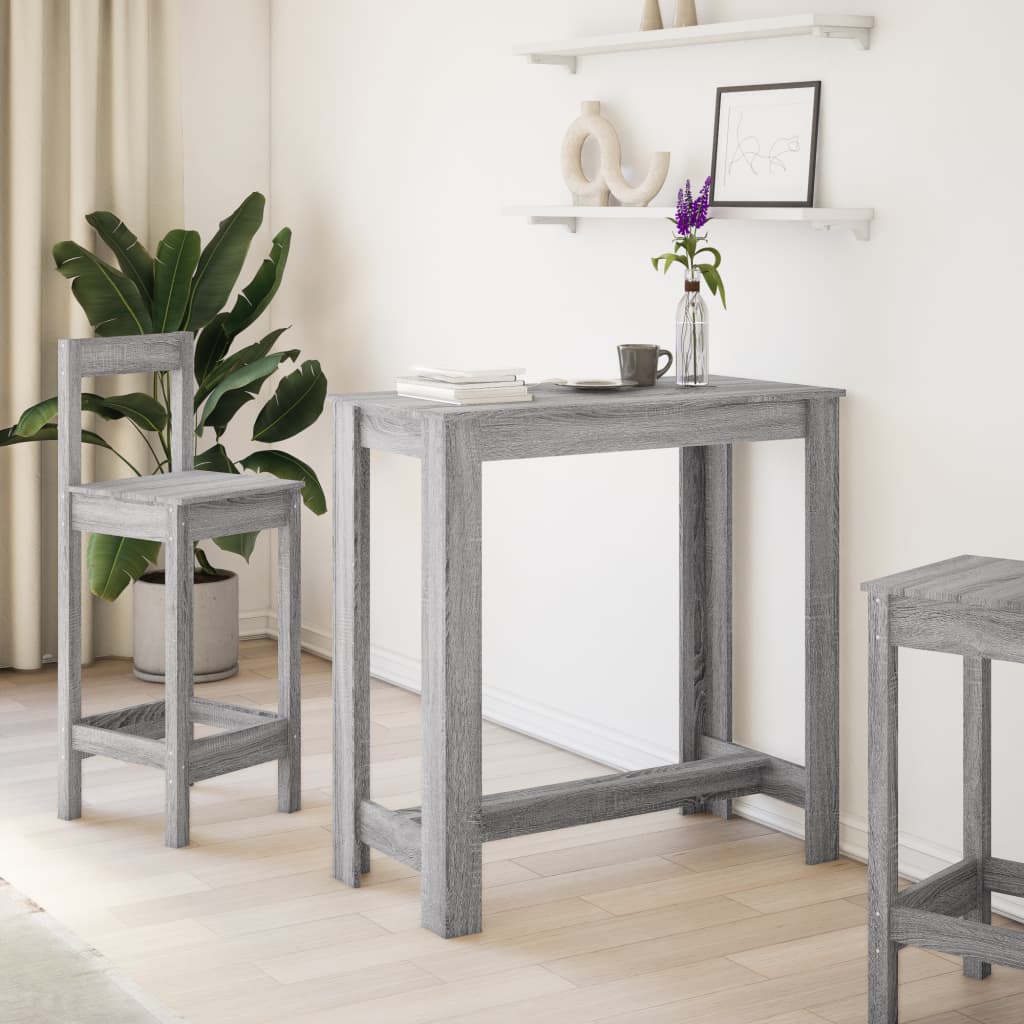 barbord 102x50x103,5 cm konstrueret træ grå sonoma-eg