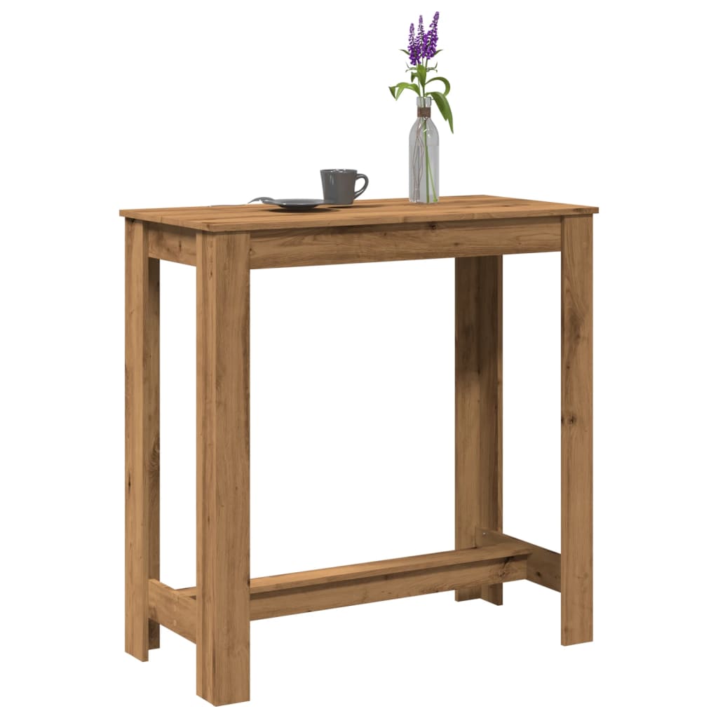 barbord 102x50x103,5 cm konstrueret træ gammelt trælook