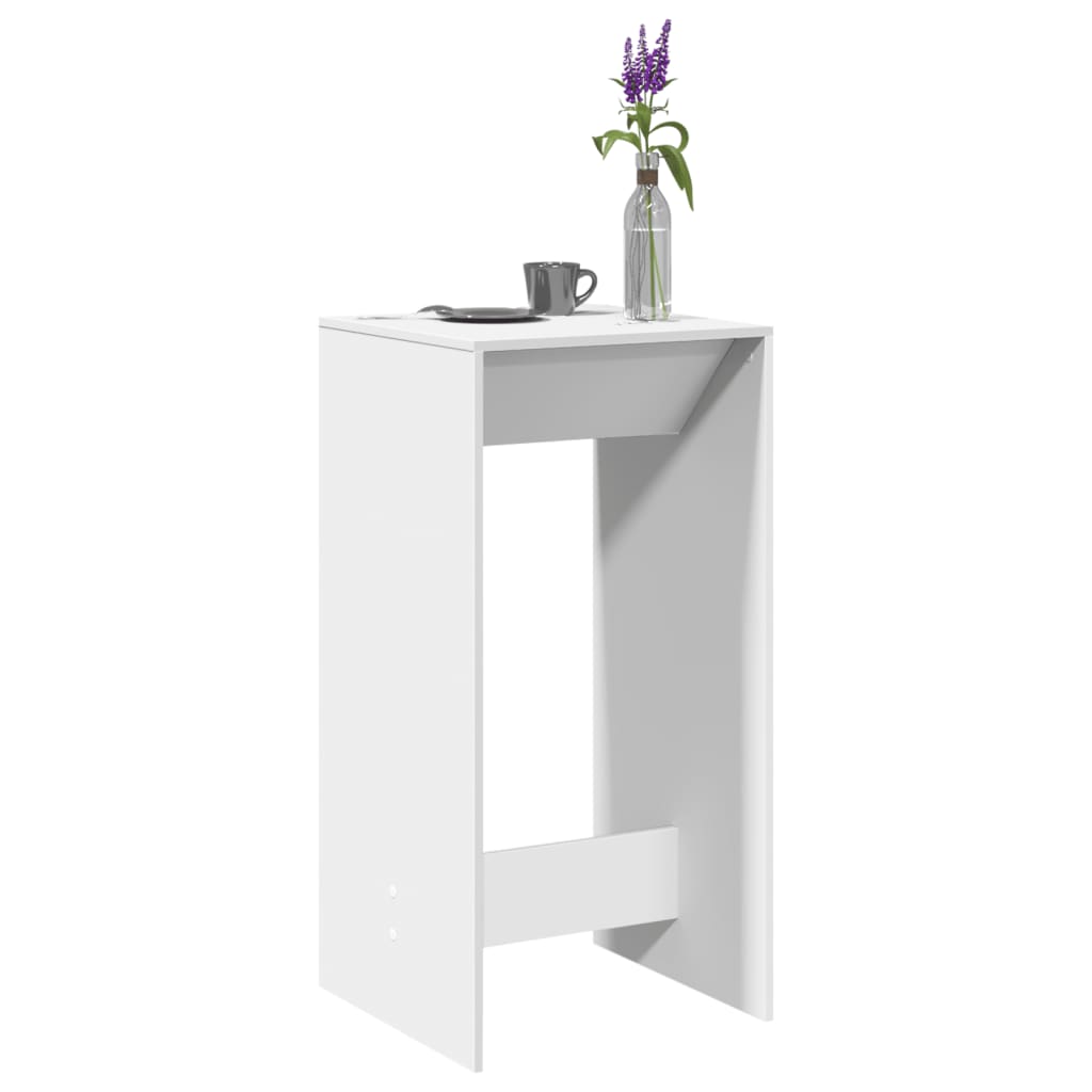 barbord 51x50x103,5 cm konstrueret træ hvid