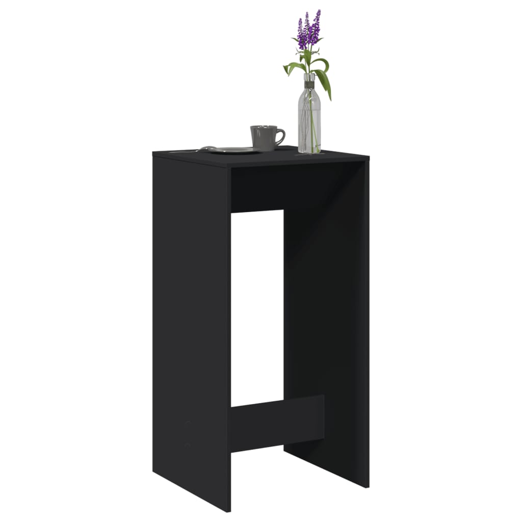 barbord 51x50x103,5 cm konstrueret træ sort