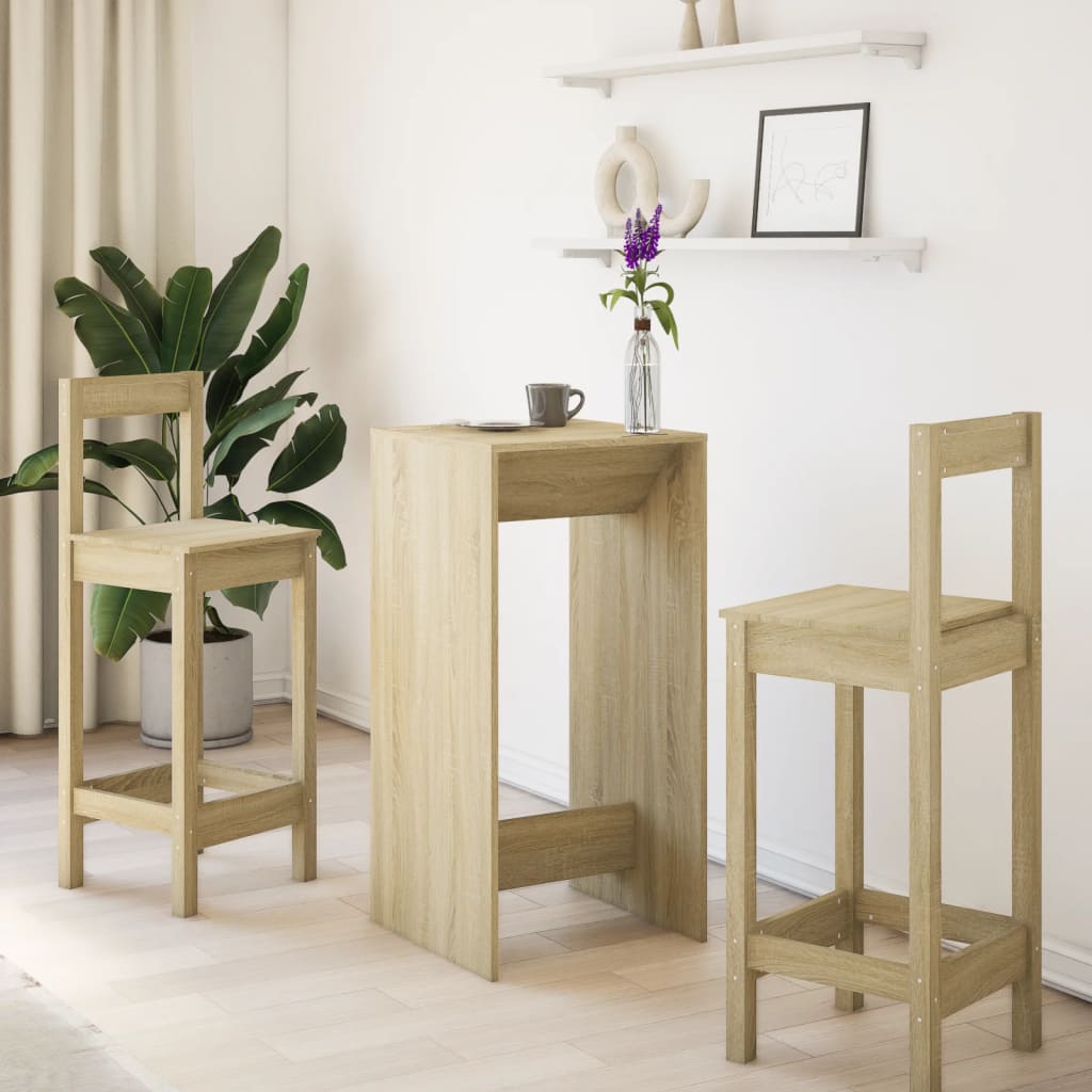 barbord 51x50x103,5 cm konstrueret træ sonoma-eg