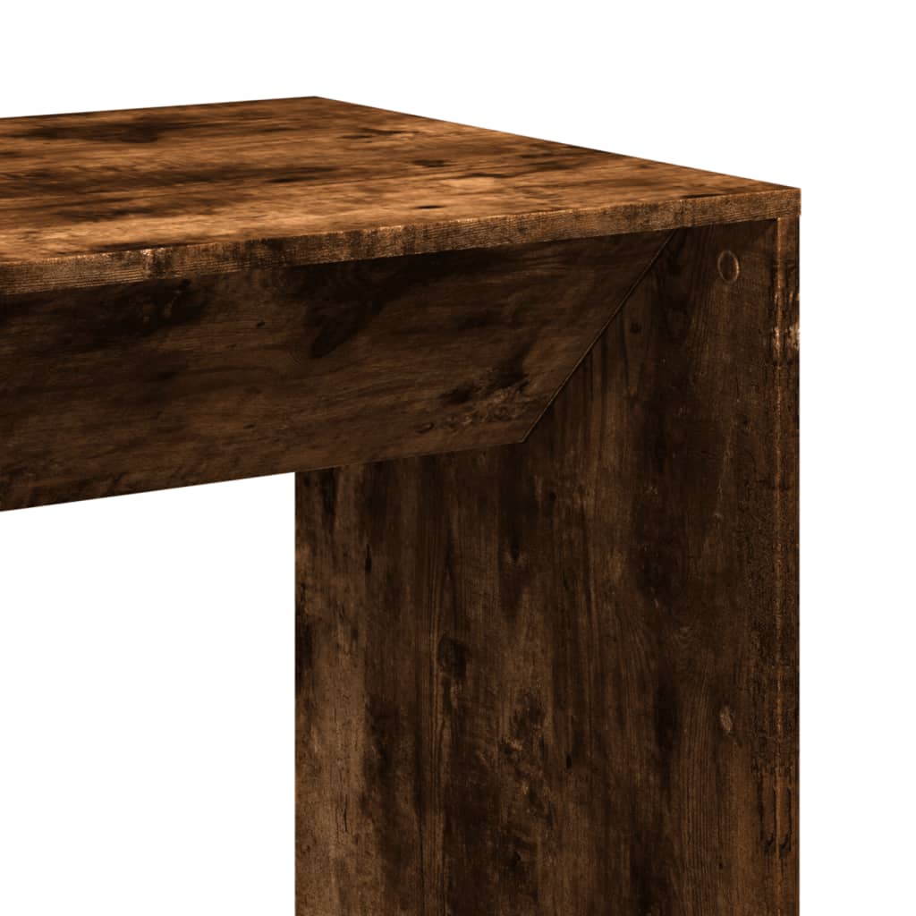 barbord 51x50x103,5 cm konstrueret træ røget egetræsfarve