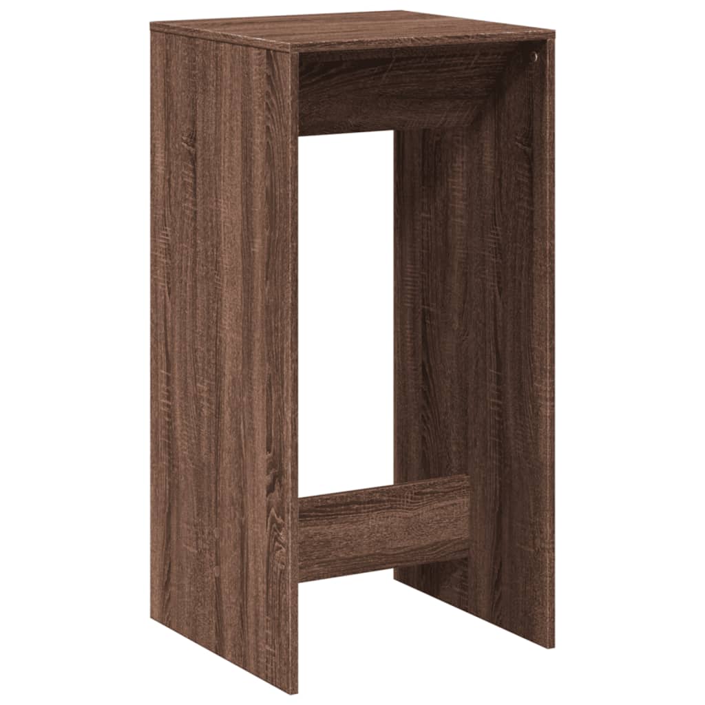 barbord 51x50x103,5 cm konstrueret træ brun egetræsfarve