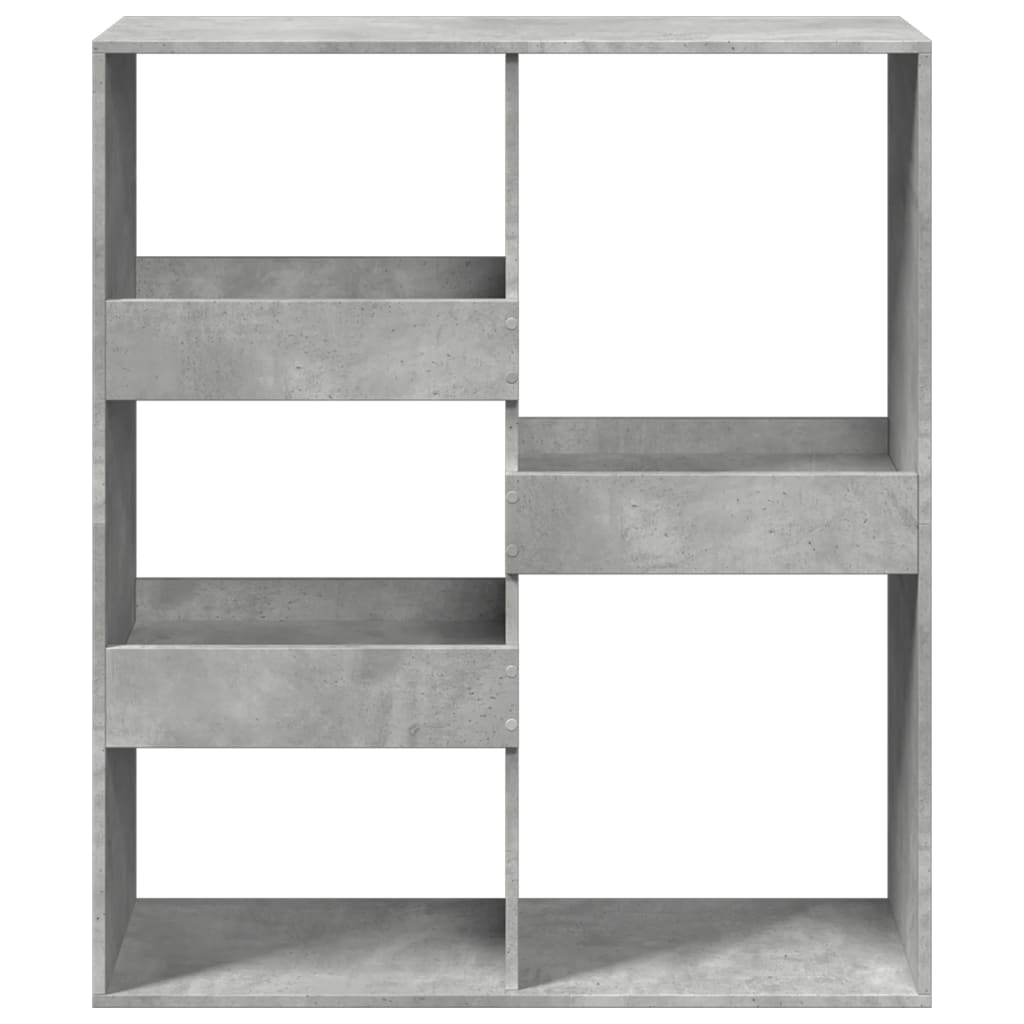 bogreol/rumdeler 100x33x115 cm betongrå