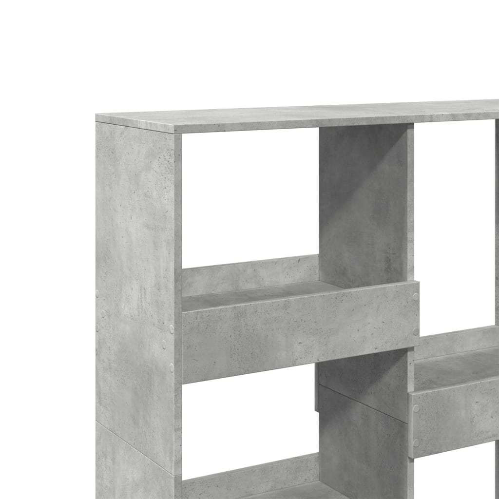 bogreol/rumdeler 100x33x115 cm betongrå