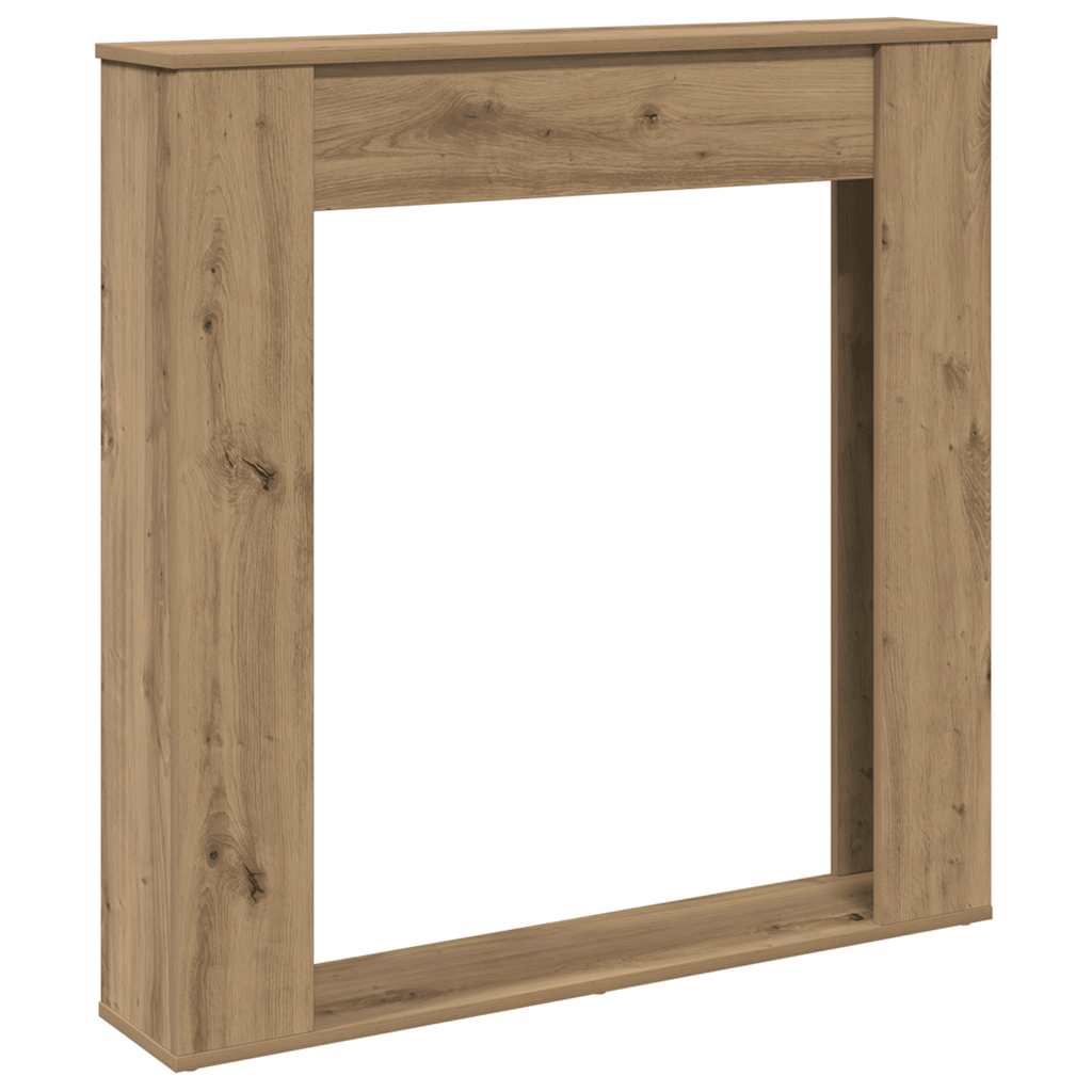 forsats til pejs 100x20x100 cm konstrueret træ kunsteg
