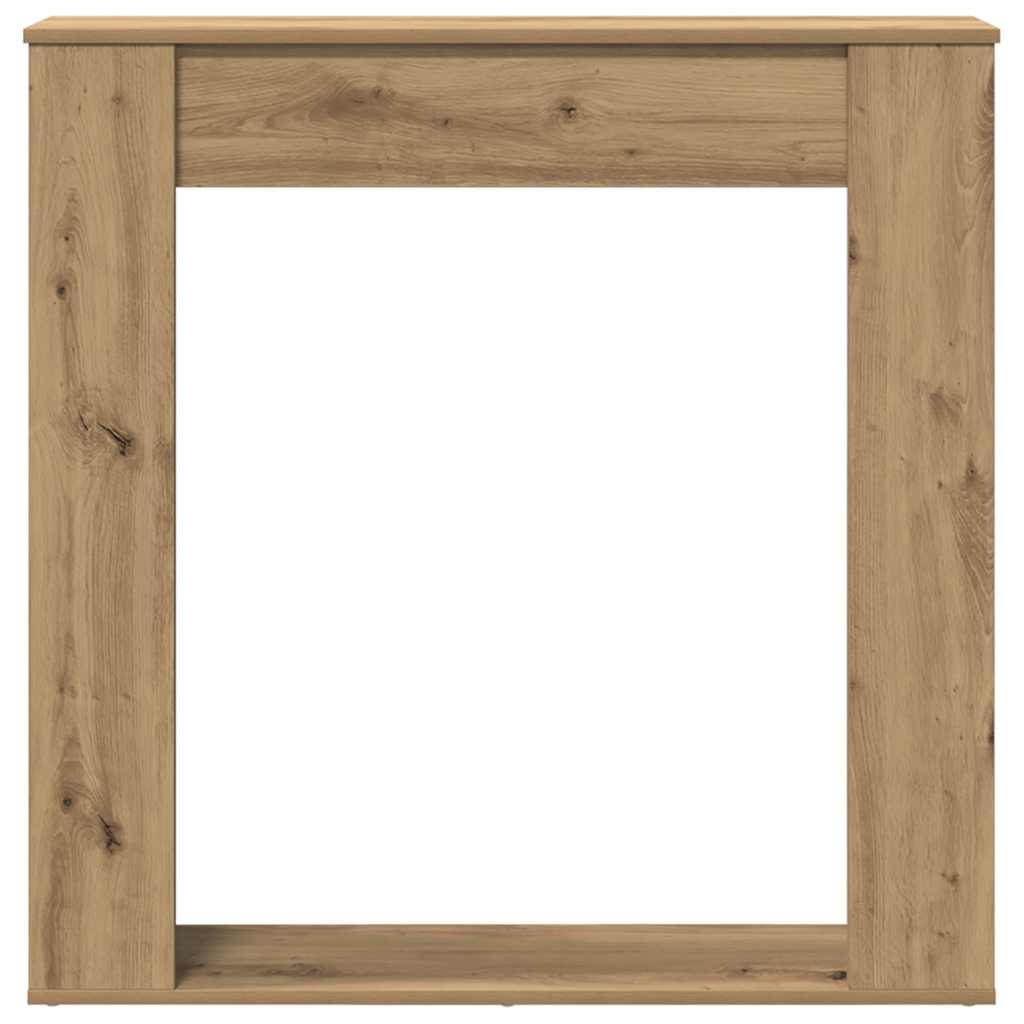 forsats til pejs 100x20x100 cm konstrueret træ kunsteg