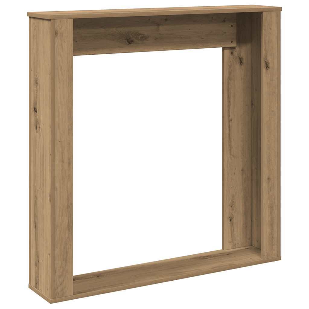 forsats til pejs 100x20x100 cm konstrueret træ kunsteg
