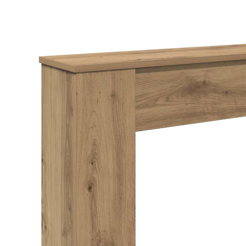 forsats til pejs 100x20x100 cm konstrueret træ kunsteg