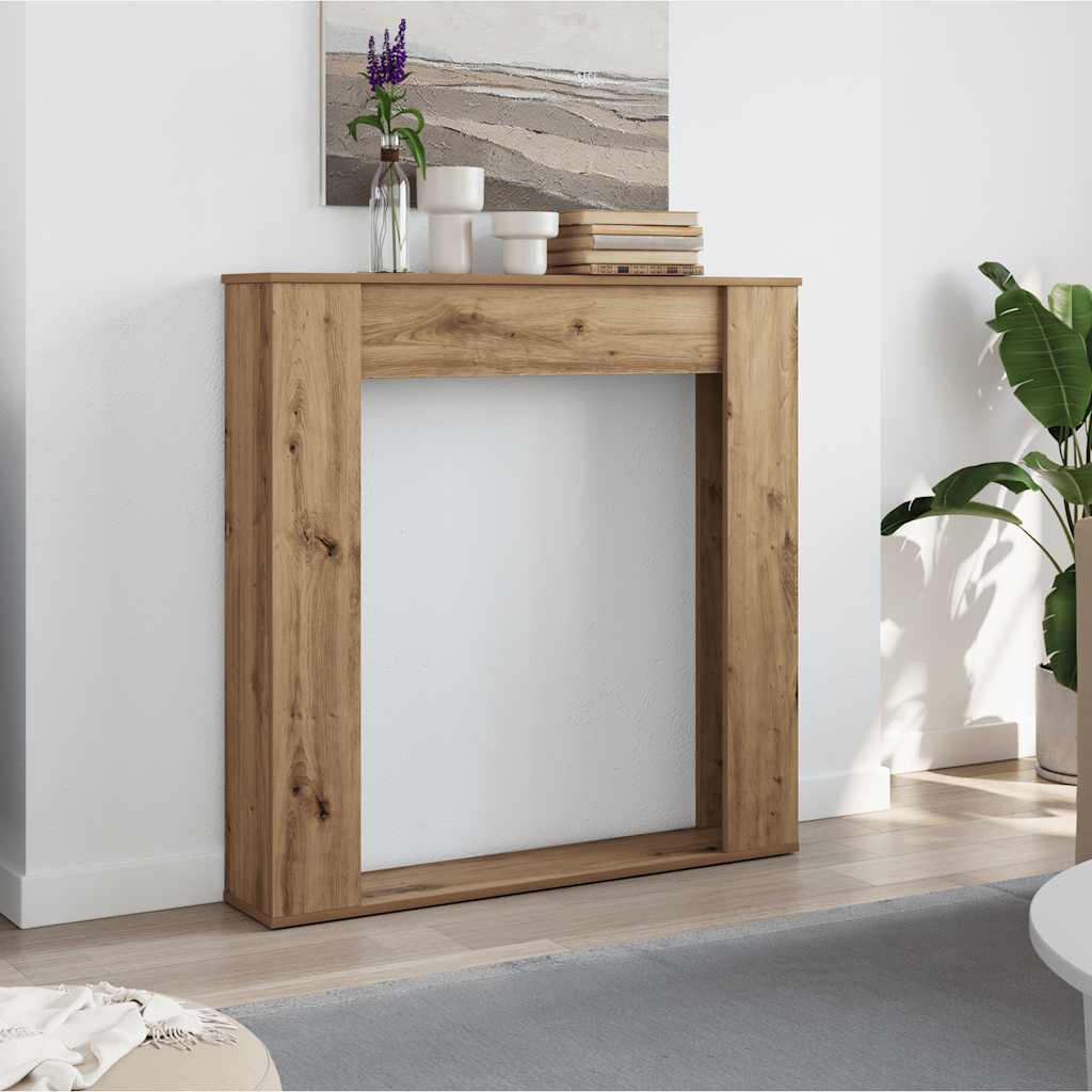 forsats til pejs 100x20x100 cm konstrueret træ kunsteg