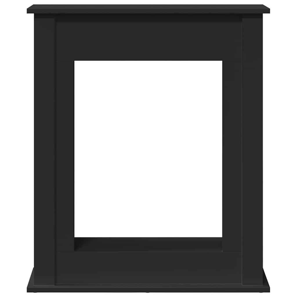 forsats til pejs 75x20x87,5 cm konstrueret træ sort