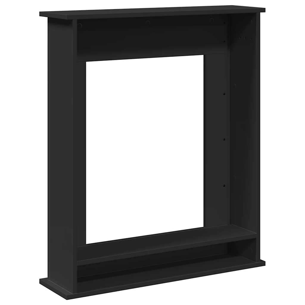 forsats til pejs 75x20x87,5 cm konstrueret træ sort