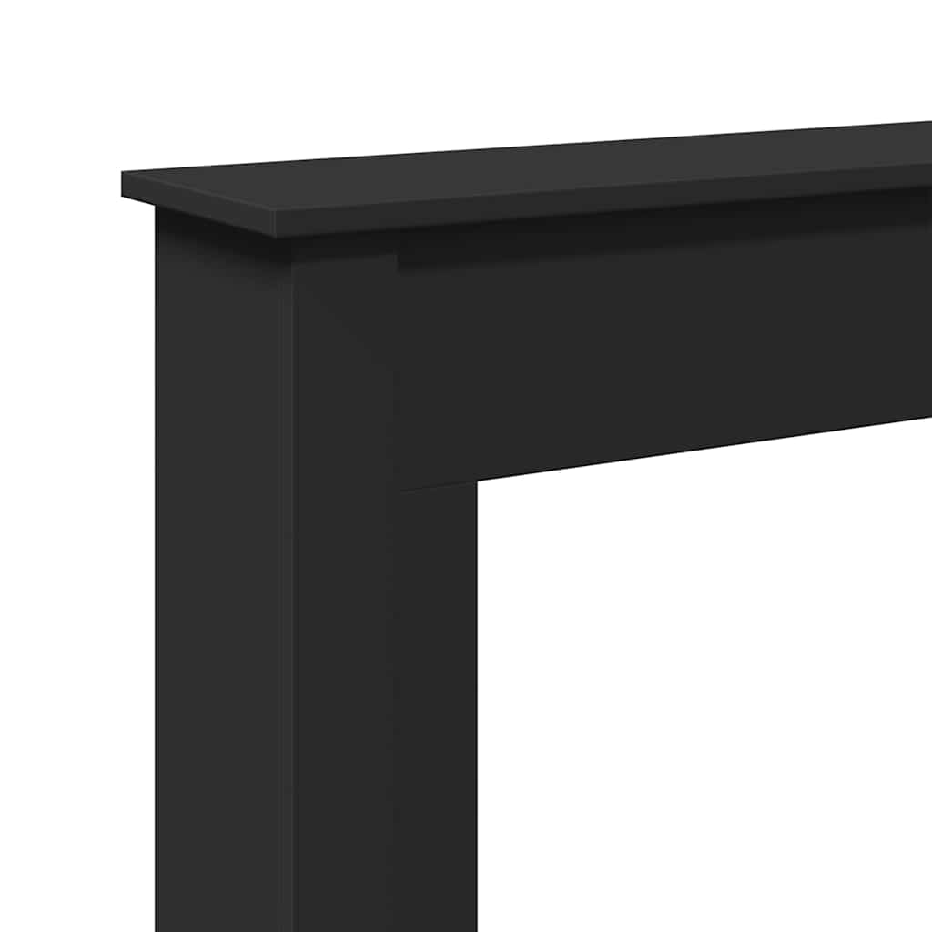 forsats til pejs 75x20x87,5 cm konstrueret træ sort