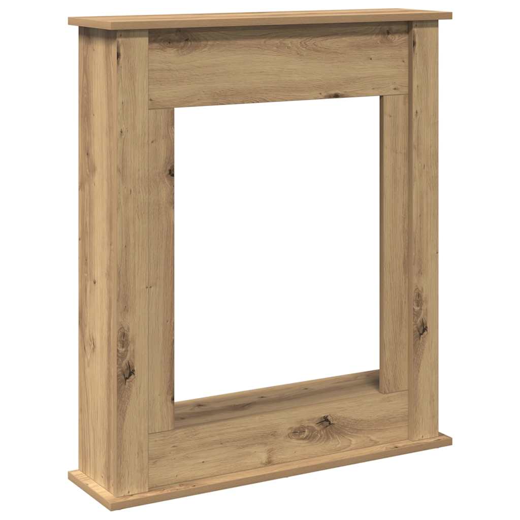 forsats til pejs 75x20x87,5 cm konstrueret træ kunsteg