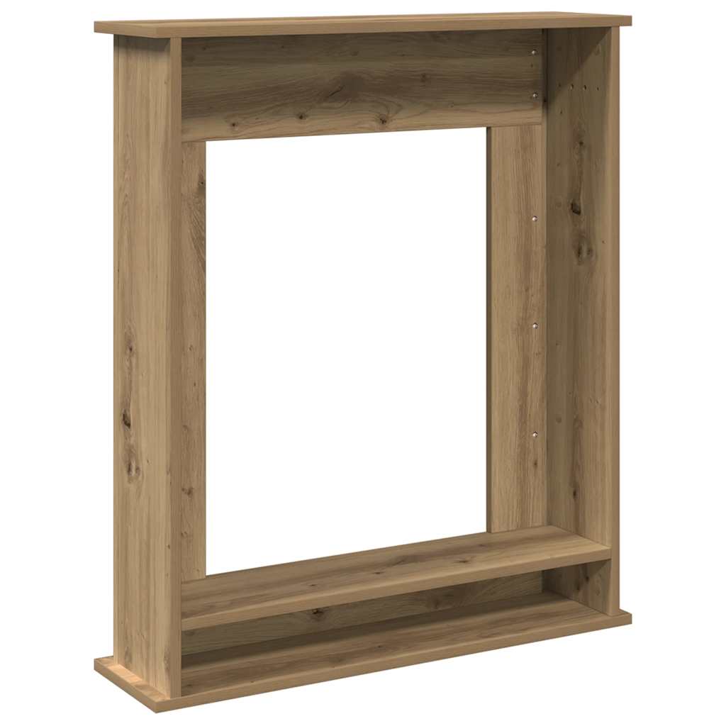 forsats til pejs 75x20x87,5 cm konstrueret træ kunsteg
