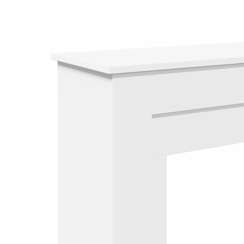 forsats til pejs 90x30x90 cm konstrueret træ hvid
