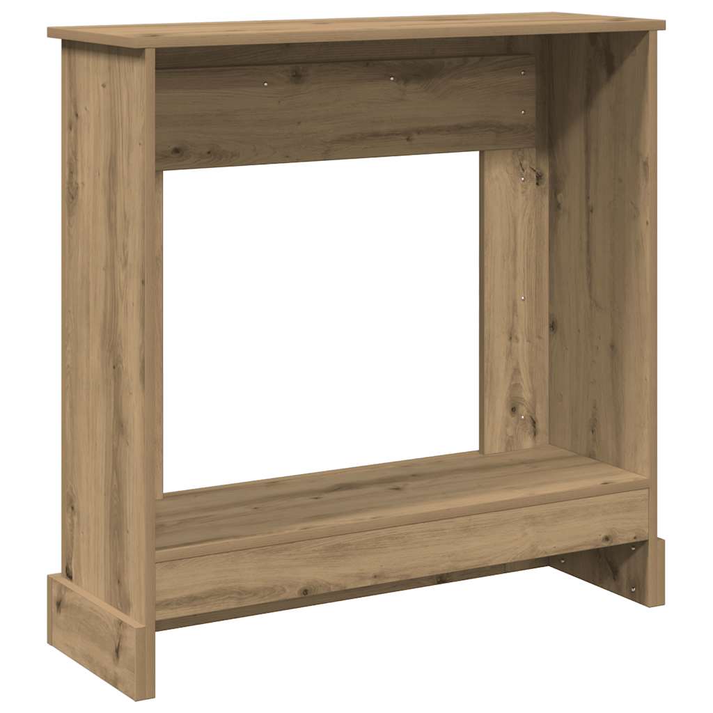 forsats til pejs 90x30x90 cm konstrueret træ kunsteg