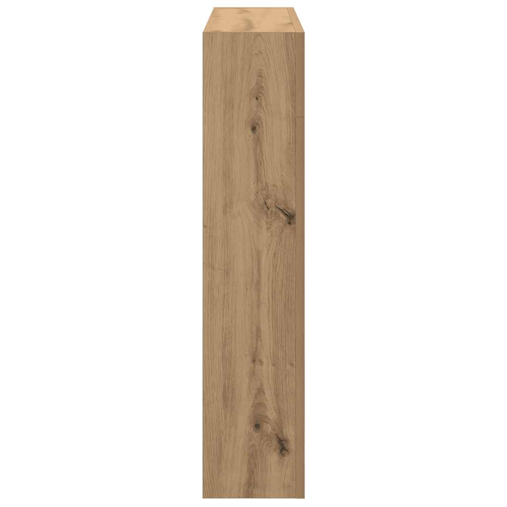 forsats til pejs 81x18x82 cm konstrueret træ kunsteg