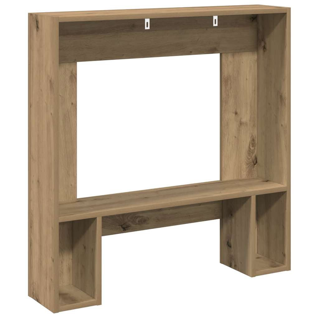 forsats til pejs 81x18x82 cm konstrueret træ kunsteg