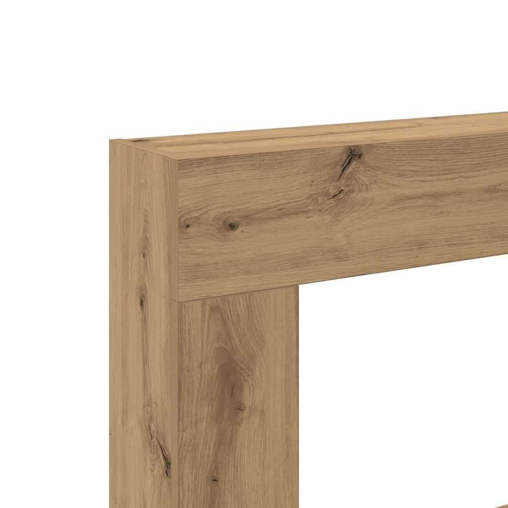 forsats til pejs 81x18x82 cm konstrueret træ kunsteg