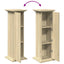 piedestal med opbevaring 31x30x90 cm konstrueret træ sonoma-eg