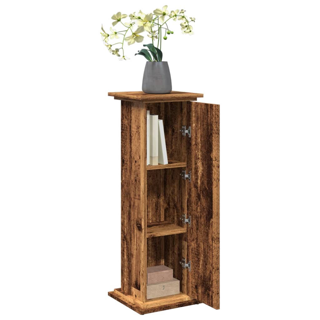 piedestal med opbevaring 31x30x90 cm konstrueret træ