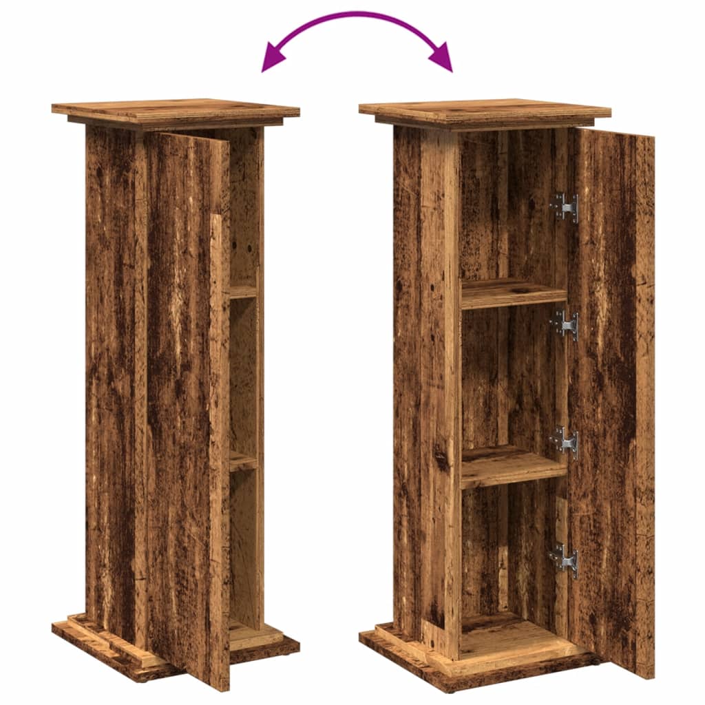 piedestal med opbevaring 31x30x90 cm konstrueret træ