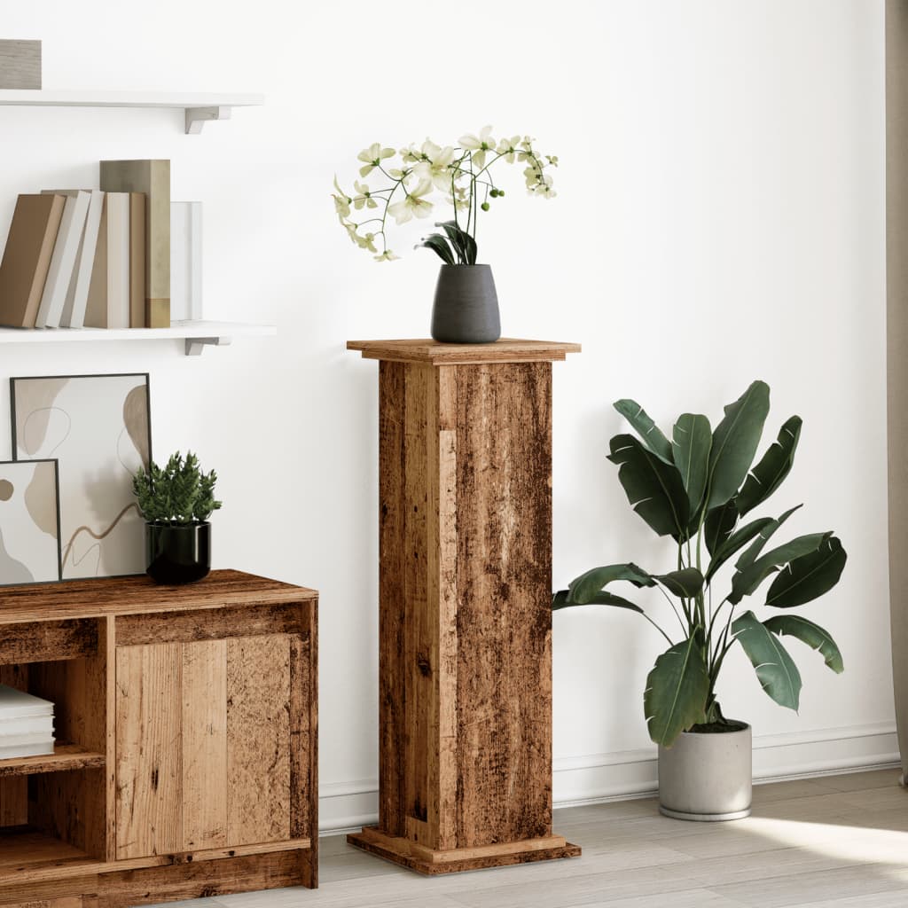 piedestal med opbevaring 31x30x90 cm konstrueret træ