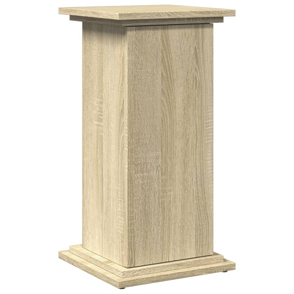 piedestal med opbevaring 31x30x60 cm konstrueret træ sonoma-eg