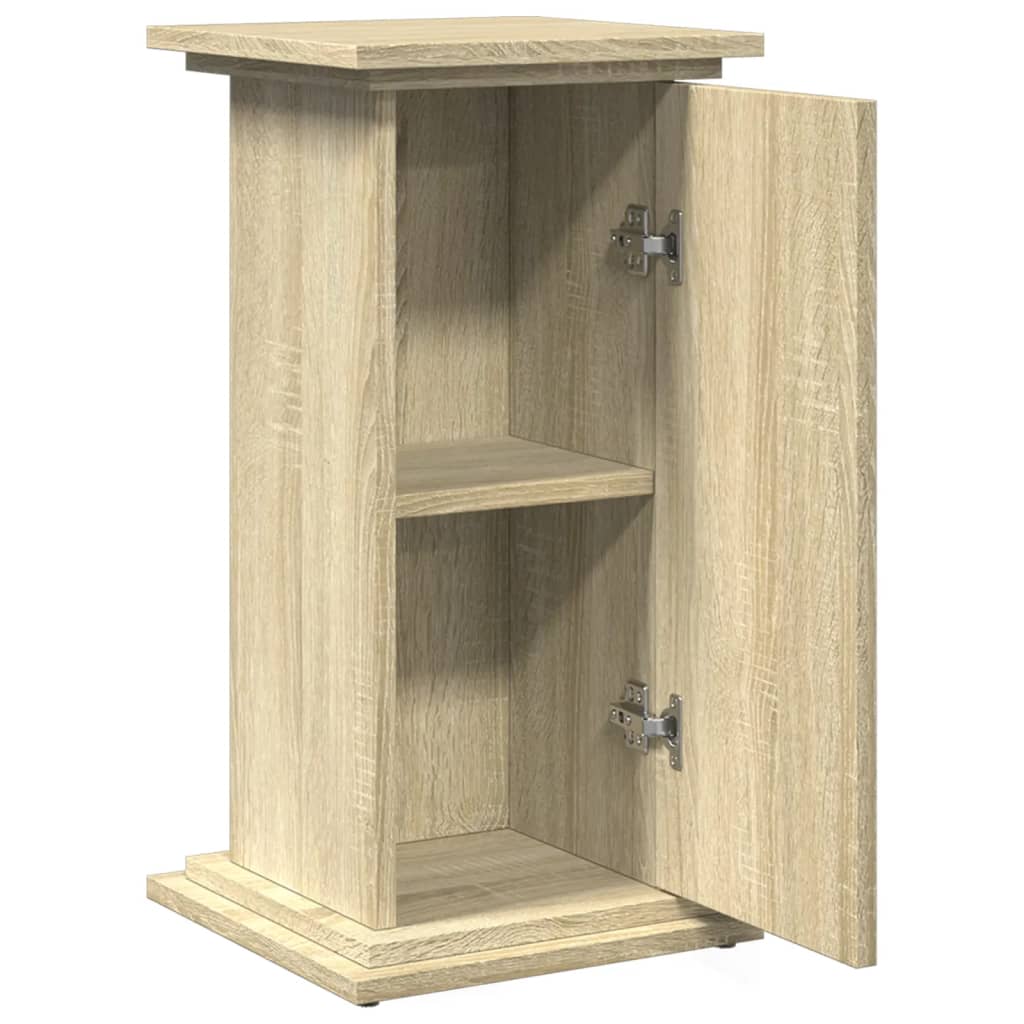 piedestal med opbevaring 31x30x60 cm konstrueret træ sonoma-eg