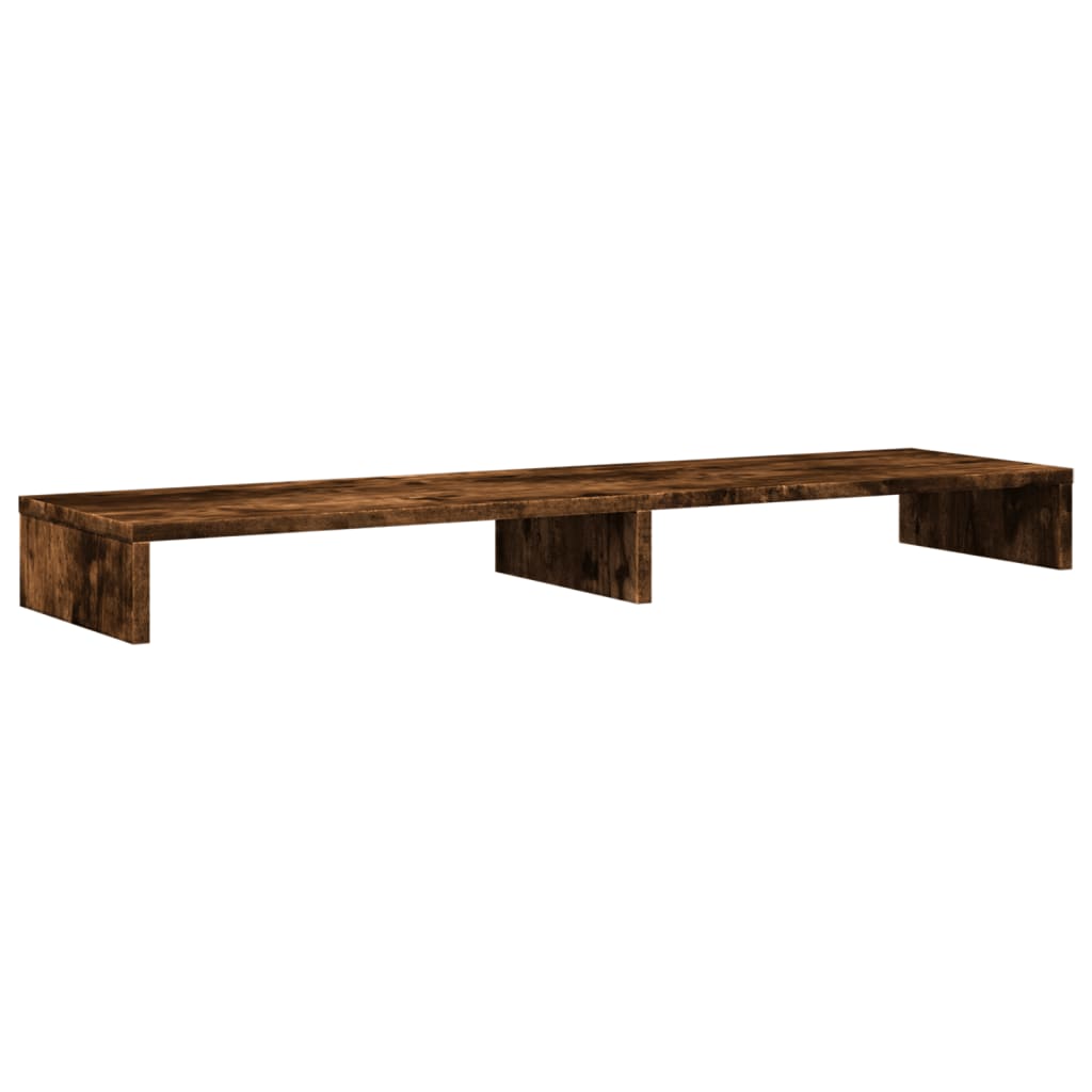 skærmstander 100x27x10 cm konstrueret træ røget egetræsfarve