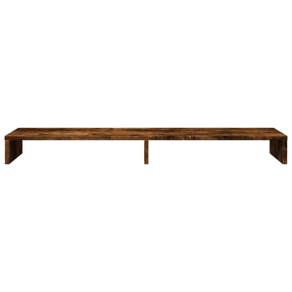 skærmstander 100x27x10 cm konstrueret træ røget egetræsfarve