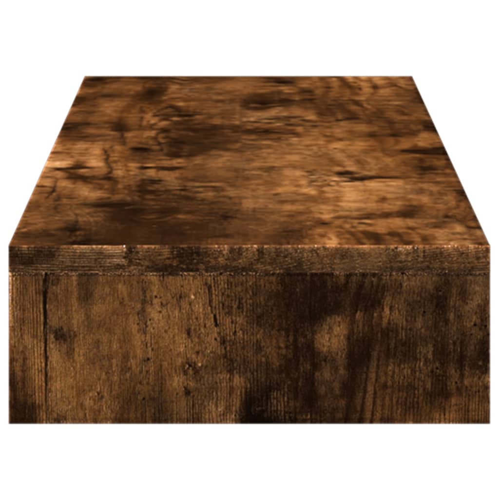 skærmstander 100x27x10 cm konstrueret træ røget egetræsfarve