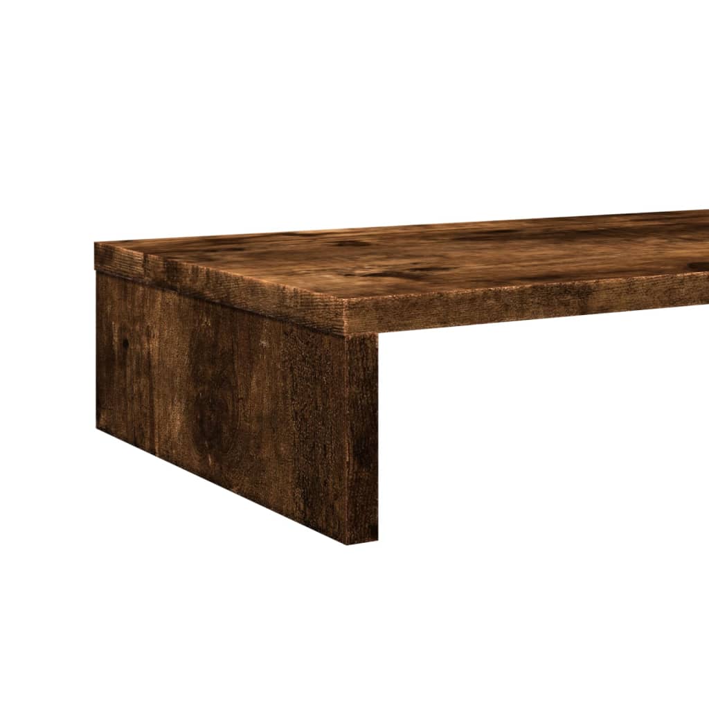 skærmstander 100x27x10 cm konstrueret træ røget egetræsfarve