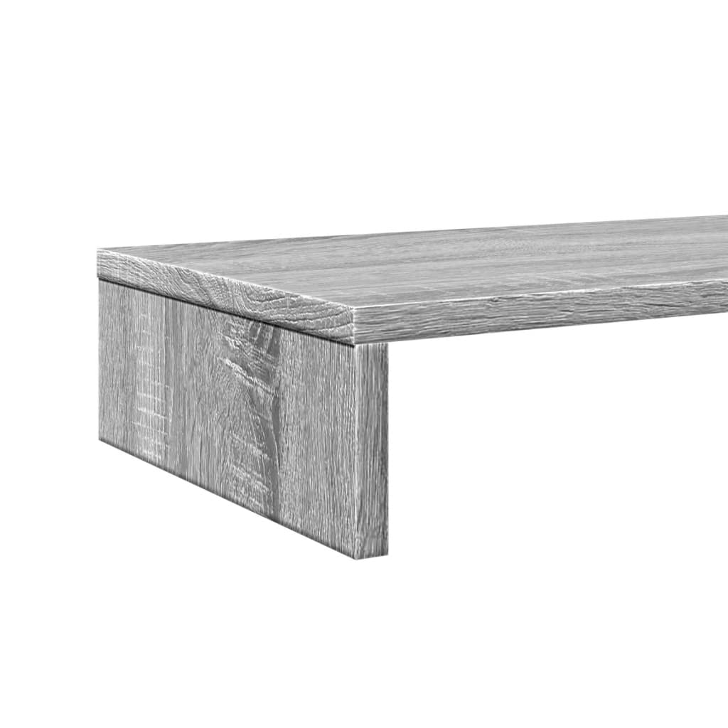 skærmholder 100x27x10 cm konstrueret træ grå sonoma