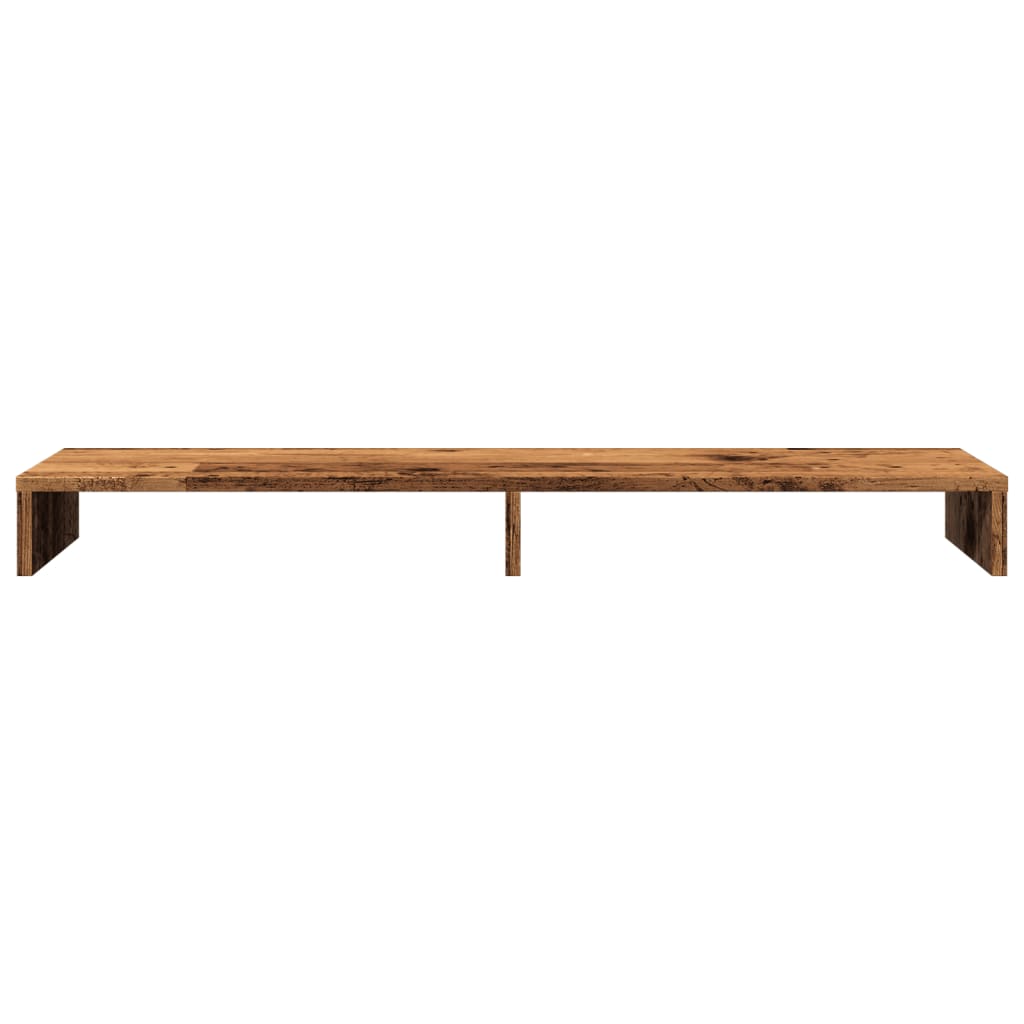 skærmholder 100x27x10 cm konstrueret træ gammelt trælook