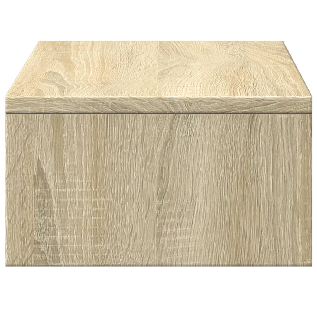 skærmholder med skuffer 50x27x15 cm konstrueret træ sonoma-eg