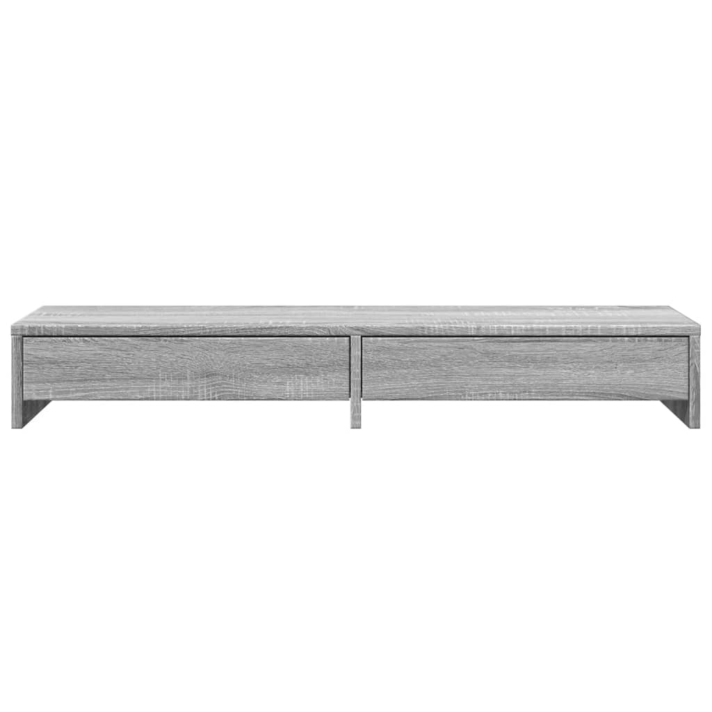 skærmstander med skuffer 100x27x15 cm konstrueret træ