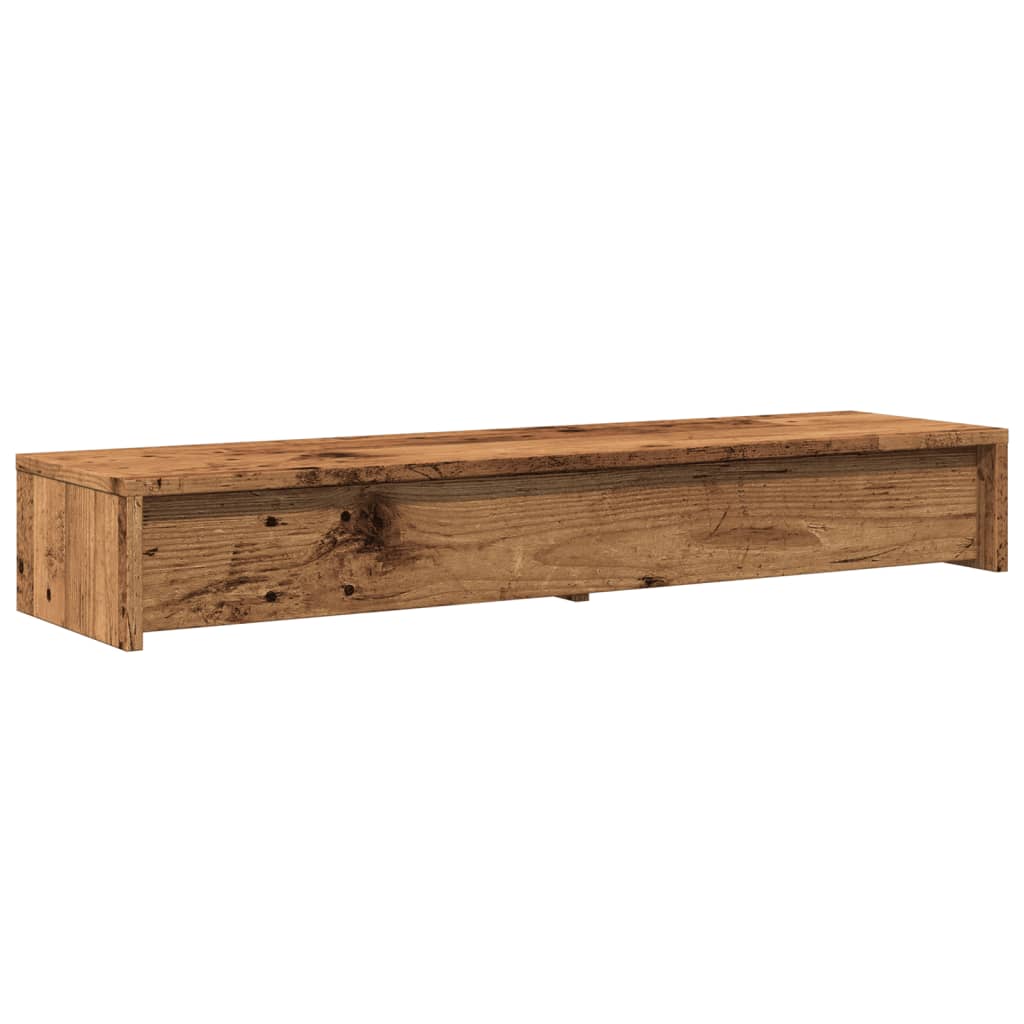 skærmholder med skuffer 100x27x15 cm konstrueret træ
