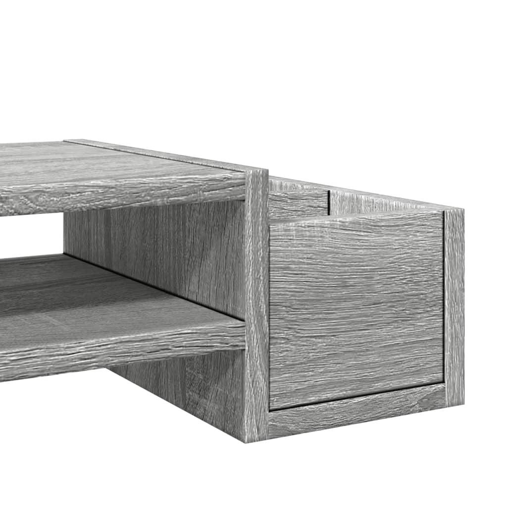 skærmholder med opbevaring 70x27x15 cm konstrueret træ