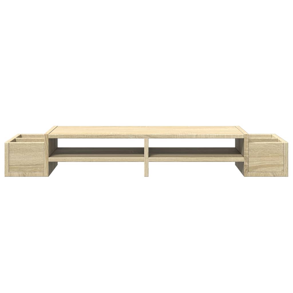 skærmholder med opbevaring 100x27x15 cm konstrueret træ