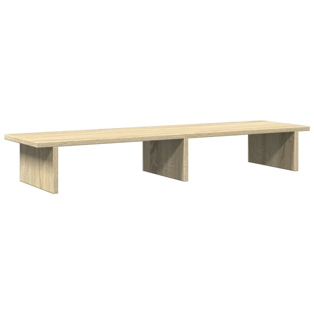 skærmstander 100x27x15 cm konstrueret træ sonoma-eg