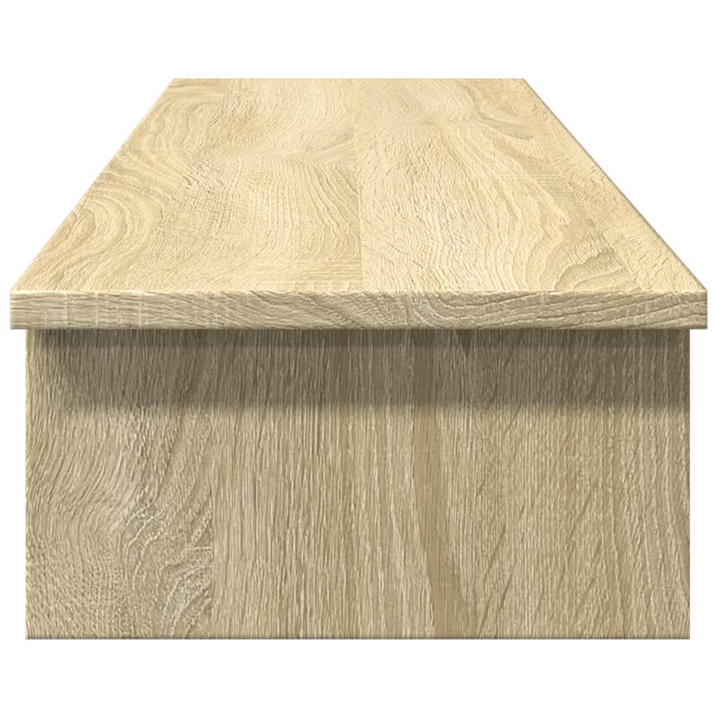 skærmstander 100x27x15 cm konstrueret træ sonoma-eg