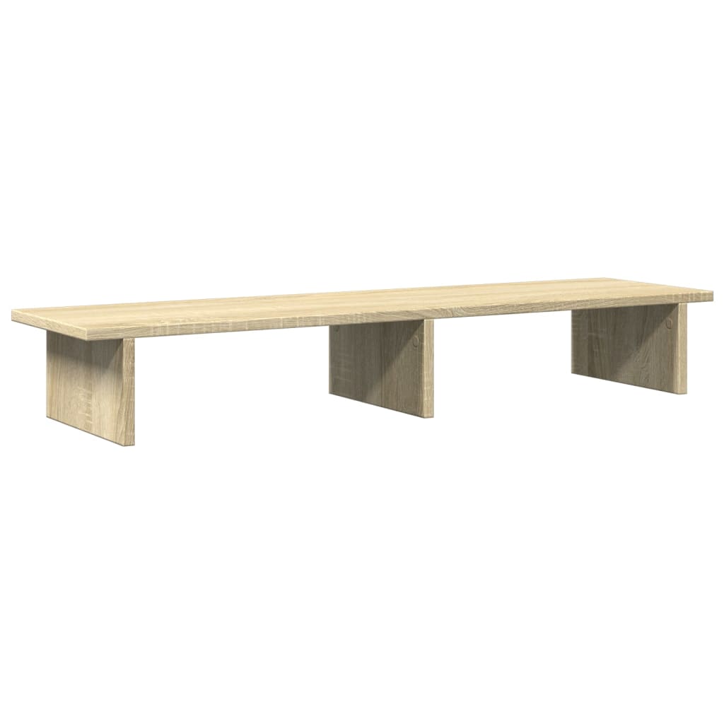 skærmstander 100x27x15 cm konstrueret træ sonoma-eg