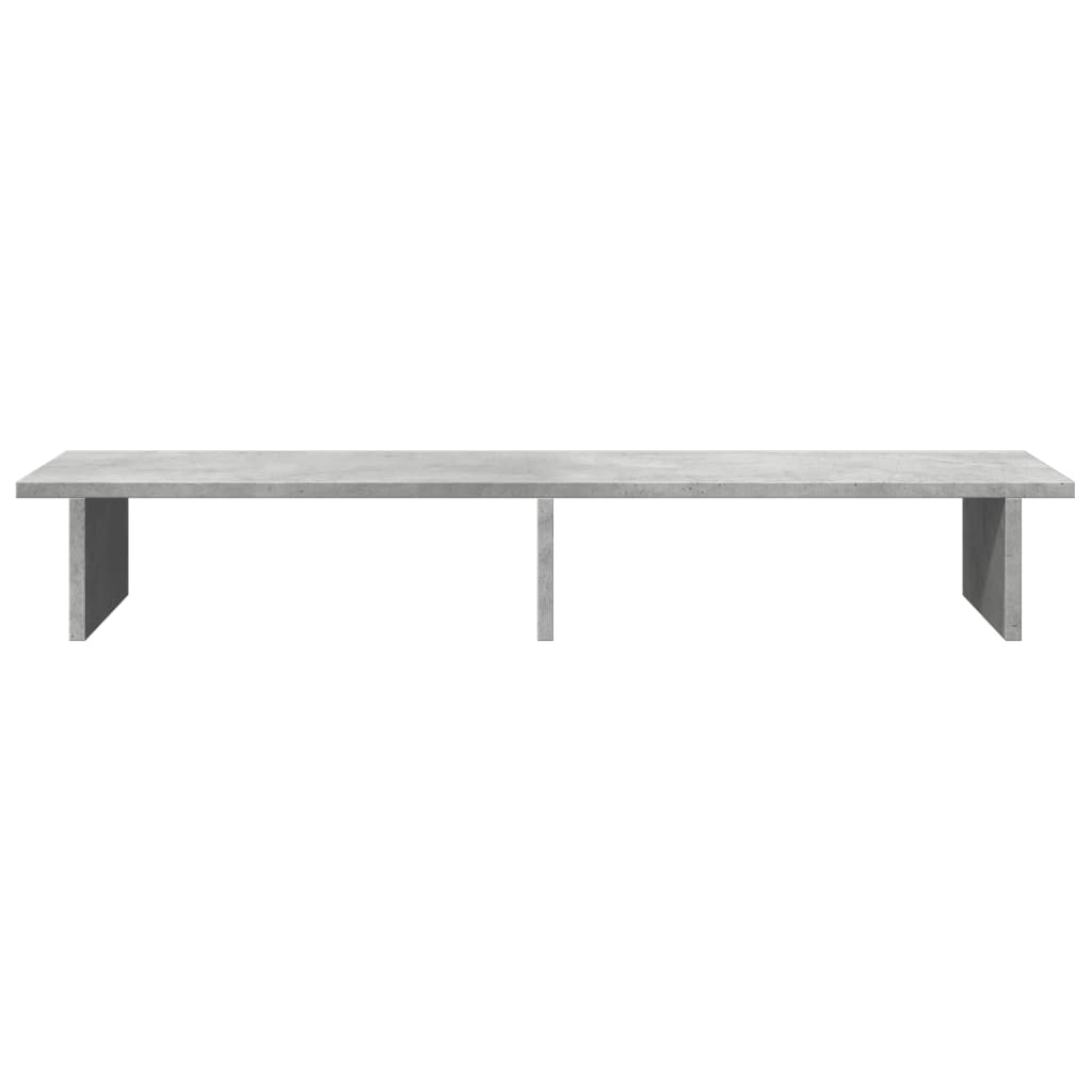 skærmstander 100x27x15 cm konstrueret træ betongrå