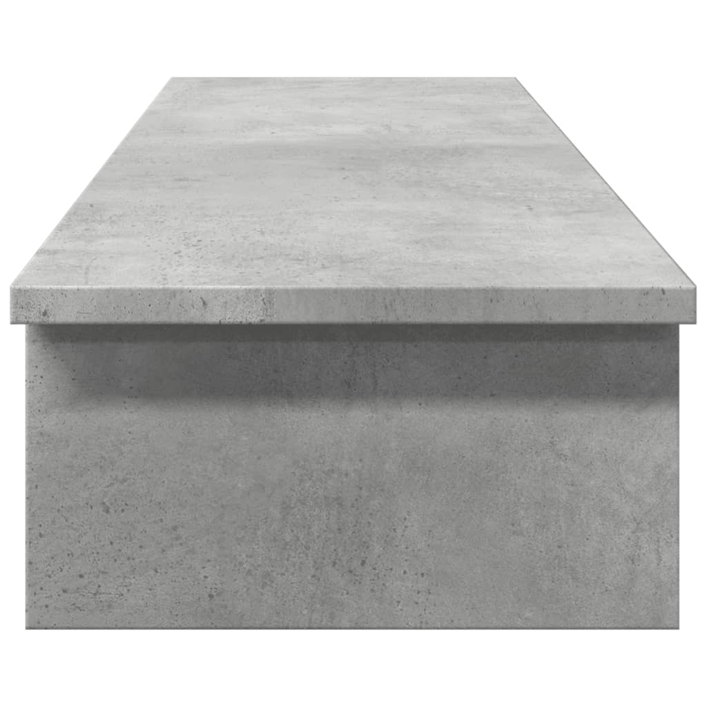 skærmstander 100x27x15 cm konstrueret træ betongrå